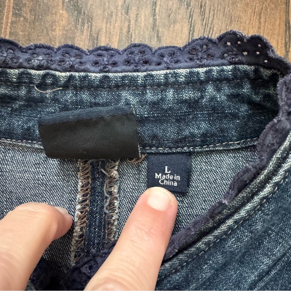 Sonoma Large Denim Mock Neck Jacket - Picture 4 of 11